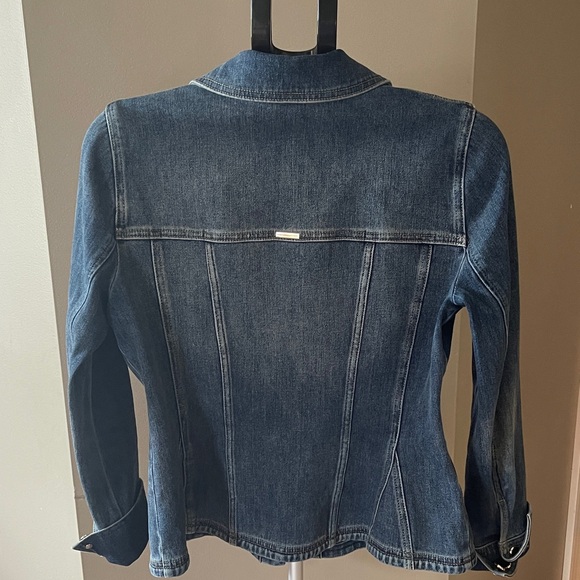 White House Black Market Dark Blue Jean Jacket - Picture 2 of 5